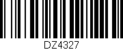 Código de barras (EAN, GTIN, SKU, ISBN): 'DZ4327'