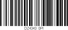 Código de barras (EAN, GTIN, SKU, ISBN): 'DZ4343/0PI'