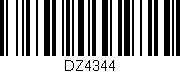 Código de barras (EAN, GTIN, SKU, ISBN): 'DZ4344'