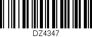 Código de barras (EAN, GTIN, SKU, ISBN): 'DZ4347'