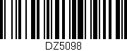 Código de barras (EAN, GTIN, SKU, ISBN): 'DZ5098'