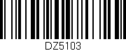 Código de barras (EAN, GTIN, SKU, ISBN): 'DZ5103'