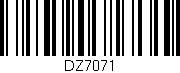 Código de barras (EAN, GTIN, SKU, ISBN): 'DZ7071'