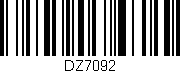 Código de barras (EAN, GTIN, SKU, ISBN): 'DZ7092'