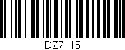 Código de barras (EAN, GTIN, SKU, ISBN): 'DZ7115'