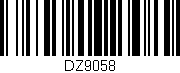 Código de barras (EAN, GTIN, SKU, ISBN): 'DZ9058'