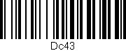 Código de barras (EAN, GTIN, SKU, ISBN): 'Dc43'