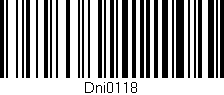 Código de barras (EAN, GTIN, SKU, ISBN): 'Dni0118'