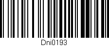 Código de barras (EAN, GTIN, SKU, ISBN): 'Dni0193'