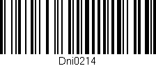 Código de barras (EAN, GTIN, SKU, ISBN): 'Dni0214'