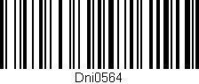 Código de barras (EAN, GTIN, SKU, ISBN): 'Dni0564'