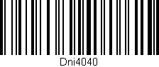 Código de barras (EAN, GTIN, SKU, ISBN): 'Dni4040'