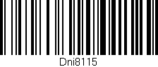 Código de barras (EAN, GTIN, SKU, ISBN): 'Dni8115'