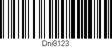Código de barras (EAN, GTIN, SKU, ISBN): 'Dni8123'