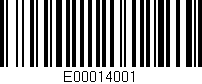 Código de barras (EAN, GTIN, SKU, ISBN): 'E00014001'