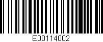Código de barras (EAN, GTIN, SKU, ISBN): 'E00114002'