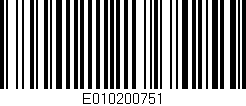 Código de barras (EAN, GTIN, SKU, ISBN): 'E010200751'