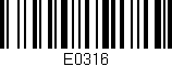 Código de barras (EAN, GTIN, SKU, ISBN): 'E0316'