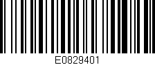 Código de barras (EAN, GTIN, SKU, ISBN): 'E0829401'
