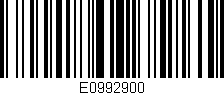Código de barras (EAN, GTIN, SKU, ISBN): 'E0992900'