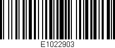 Código de barras (EAN, GTIN, SKU, ISBN): 'E1022903'