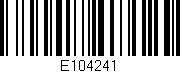 Código de barras (EAN, GTIN, SKU, ISBN): 'E104241'