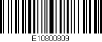 Código de barras (EAN, GTIN, SKU, ISBN): 'E10800809'