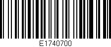 Código de barras (EAN, GTIN, SKU, ISBN): 'E1740700'