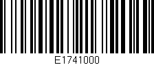 Código de barras (EAN, GTIN, SKU, ISBN): 'E1741000'