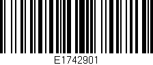 Código de barras (EAN, GTIN, SKU, ISBN): 'E1742901'
