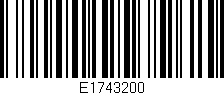 Código de barras (EAN, GTIN, SKU, ISBN): 'E1743200'