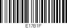 Código de barras (EAN, GTIN, SKU, ISBN): 'E17B1F'
