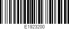 Código de barras (EAN, GTIN, SKU, ISBN): 'E1923200'