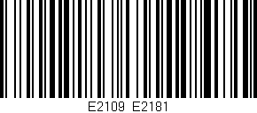 Código de barras (EAN, GTIN, SKU, ISBN): 'E2109/E2181'