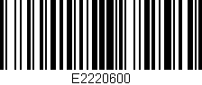 Código de barras (EAN, GTIN, SKU, ISBN): 'E2220600'
