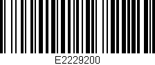 Código de barras (EAN, GTIN, SKU, ISBN): 'E2229200'