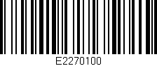 Código de barras (EAN, GTIN, SKU, ISBN): 'E2270100'