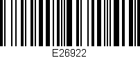 Código de barras (EAN, GTIN, SKU, ISBN): 'E26922'