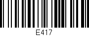 Código de barras (EAN, GTIN, SKU, ISBN): 'E417'