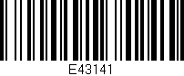 Código de barras (EAN, GTIN, SKU, ISBN): 'E43141'