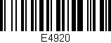 Código de barras (EAN, GTIN, SKU, ISBN): 'E4920'