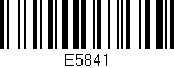 Código de barras (EAN, GTIN, SKU, ISBN): 'E5841'