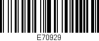 Código de barras (EAN, GTIN, SKU, ISBN): 'E70929'
