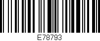 Código de barras (EAN, GTIN, SKU, ISBN): 'E78793'
