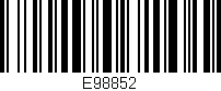 Código de barras (EAN, GTIN, SKU, ISBN): 'E98852'