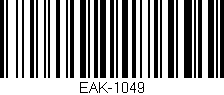 Código de barras (EAN, GTIN, SKU, ISBN): 'EAK-1049'