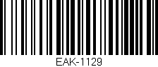 Código de barras (EAN, GTIN, SKU, ISBN): 'EAK-1129'