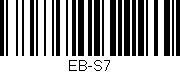 Código de barras (EAN, GTIN, SKU, ISBN): 'EB-S7'