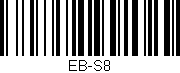 Código de barras (EAN, GTIN, SKU, ISBN): 'EB-S8'