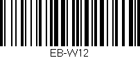 Código de barras (EAN, GTIN, SKU, ISBN): 'EB-W12'
